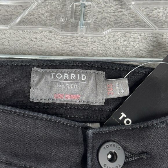 Torrid Jeans Women 26 Short Black Luxe Skinny Casual Neutral Minimal Grunge Punk - Picture 6 of 11